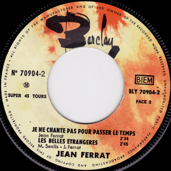 Jean Ferrat : Potemkine (7", EP)