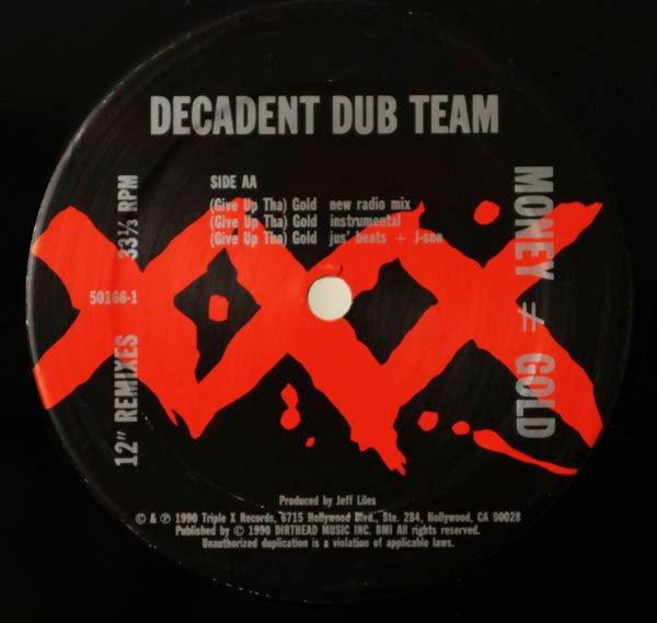 Decadent Dub Team : Money ≠ Gold (12" Remixes) (12")