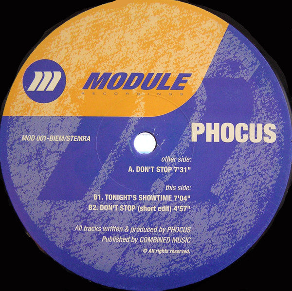 Phocus : Don't Stop (12")