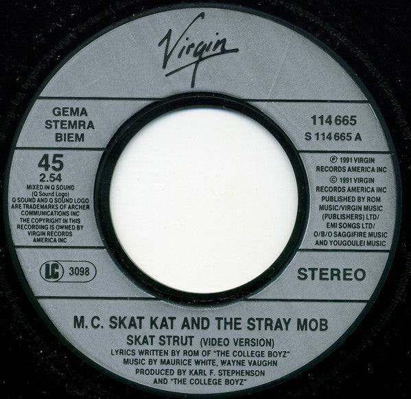 MC Skat Kat And The Stray Mob : Skat Strut (7", Single)