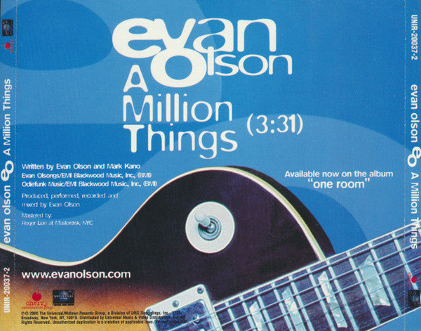 Evan Olson : A Million Things (CD, Single)