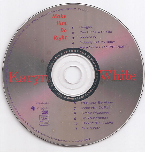 Karyn White : Make Him Do Right (CD, Album)