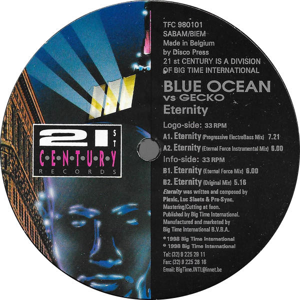 Blue Ocean Vs Gecko (3) : Eternity (12")
