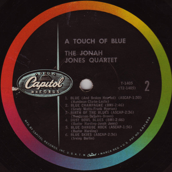 The Jonah Jones Quartet : A Touch Of Blue (LP, Album, Mono)