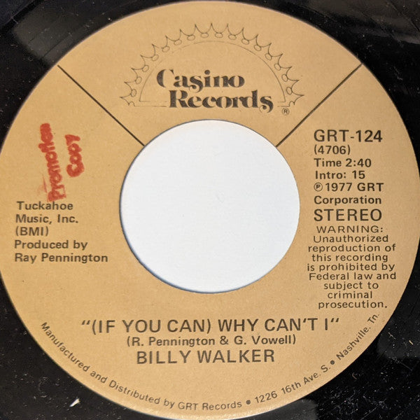 Billy Joe Walker Jr. : The Magic Touch / (If You Can) Why Can't I (7", Single)