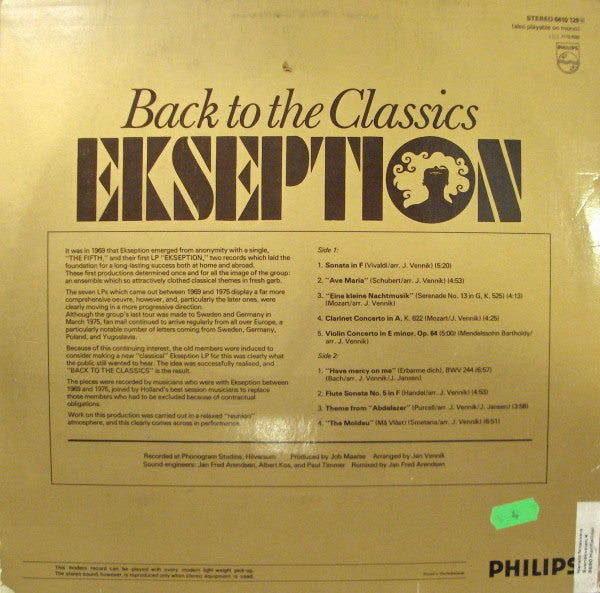 Ekseption : Back To The Classics (LP, Album)