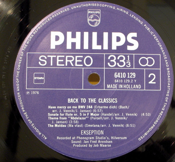 Ekseption : Back To The Classics (LP, Album)