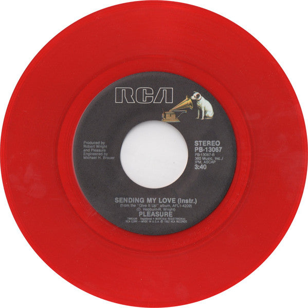 Pleasure (4) : Sending My Love (7", Single, Red)