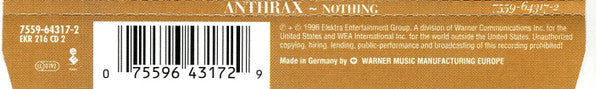 Anthrax : Nothing (CD, Maxi, CD2)