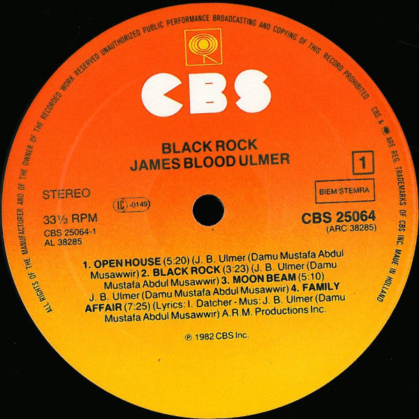 James Blood Ulmer : Black Rock (LP, Album)