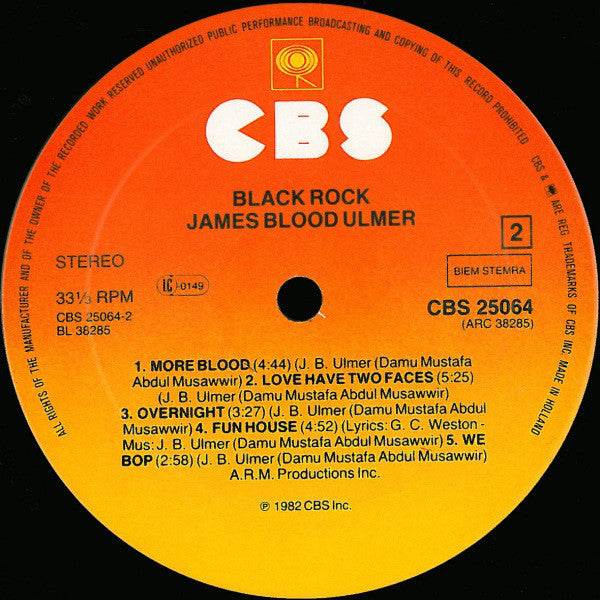 James Blood Ulmer : Black Rock (LP, Album)