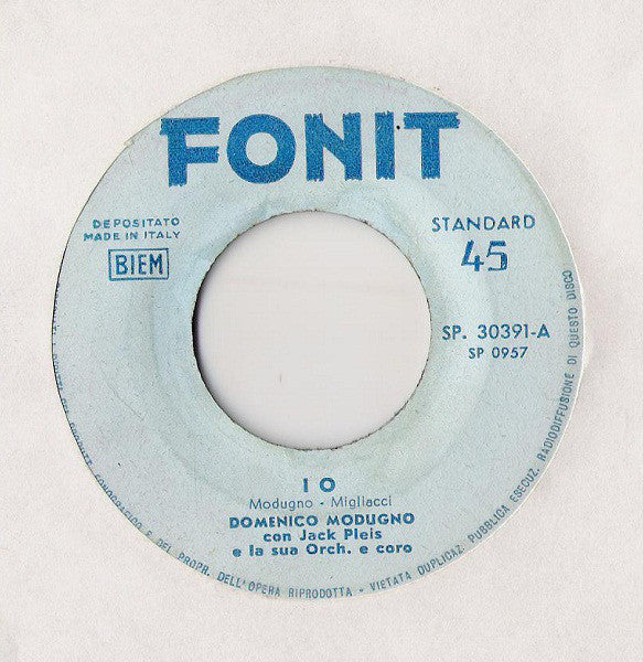 Domenico Modugno : Piove (Ciao Ciao Bambina) (7")