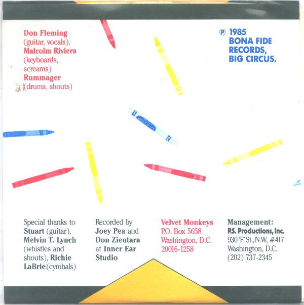 The Velvet Monkeys : Colors (Part I & II) (7")