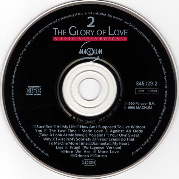Various : The Glory Of Love 2 (A 1990 Super Popgala) (CD, Comp)