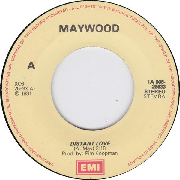 Maywood : Distant Love (7", Single)
