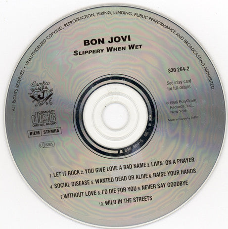 Bon Jovi : Slippery When Wet (CD, Album, RE, PMD)