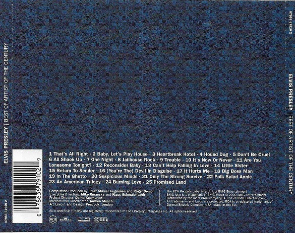 Elvis Presley : Best Of Artist Of The Century (CD, Comp, RM)
