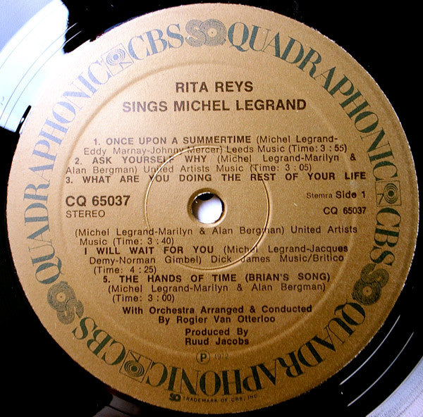 Rita Reys : Rita Reys Sings Michel Legrand (LP, Quad, Gat)