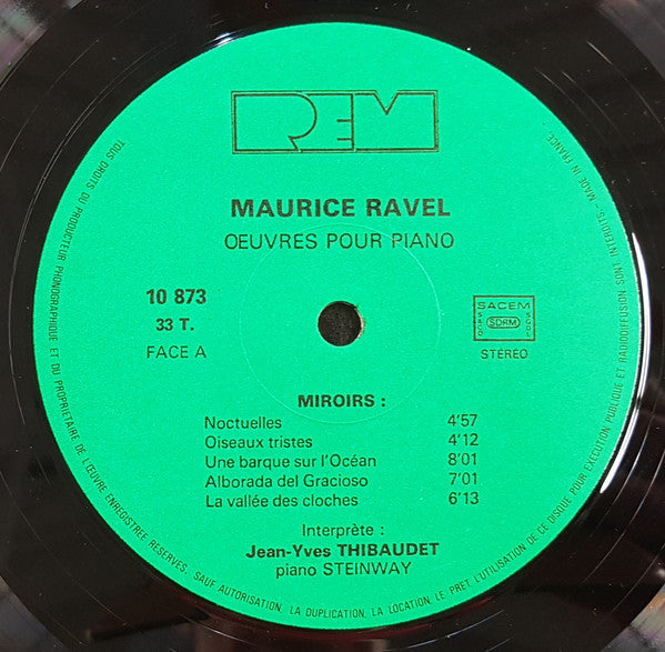 Jean-Yves Thibaudet, Maurice Ravel : Le Disque De L'espoir (LP)