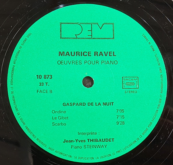 Jean-Yves Thibaudet, Maurice Ravel : Le Disque De L'espoir (LP)