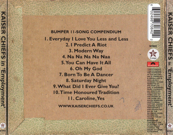 Kaiser Chiefs : Employment (CD, Album)