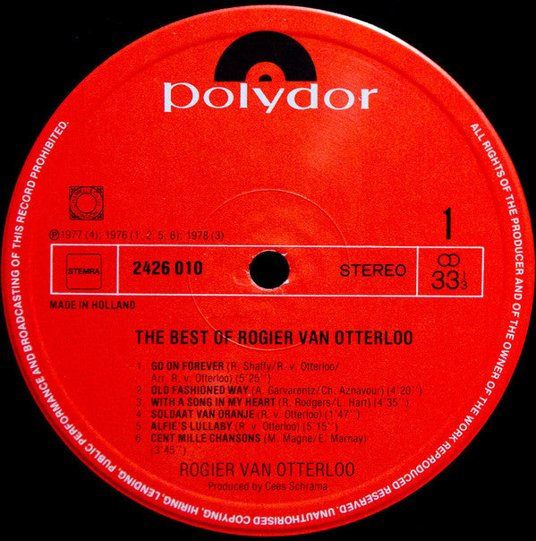 Rogier van Otterloo : The Best Of Rogier van Otterloo (LP, Comp)