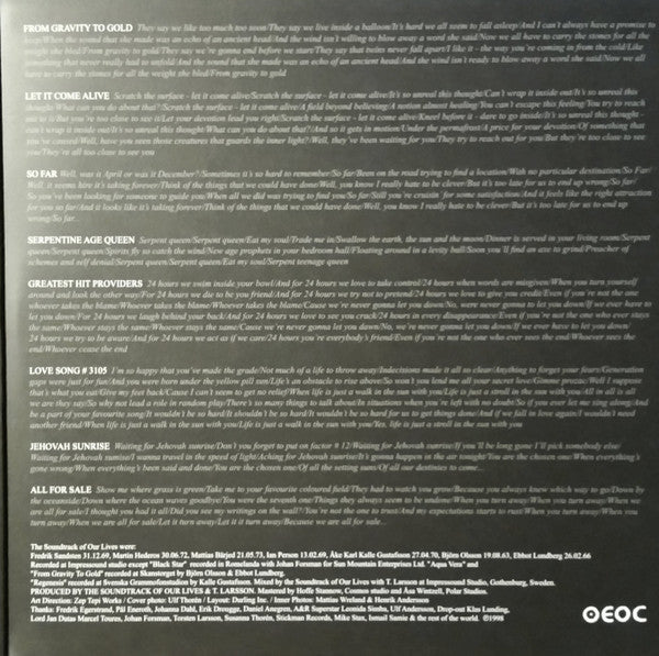 The Soundtrack Of Our Lives : An Extended Revelation For The Psychic Weakings Of Western Civilization (2xLP, Album, Num, Sil)