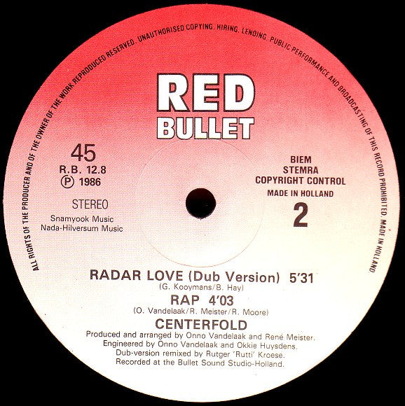 Centerfold : Radar Love (12")