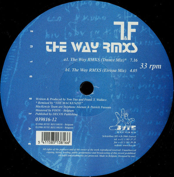 T&F (2) : The Way (Remixes) (12")