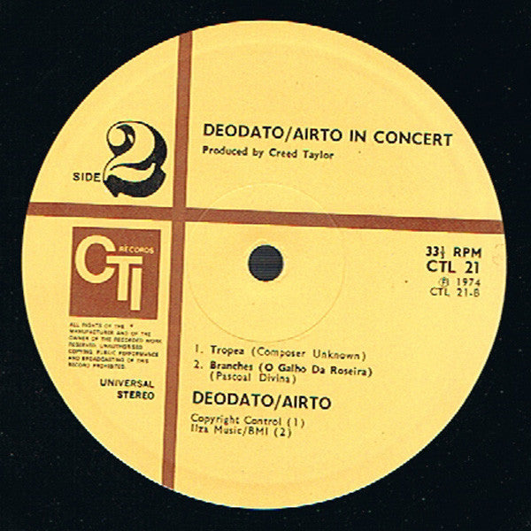 Eumir Deodato / Airto Moreira : In Concert (LP, Album)