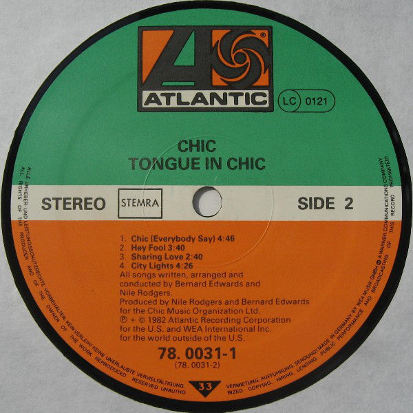 Chic : Tongue In Chic (LP, Album)