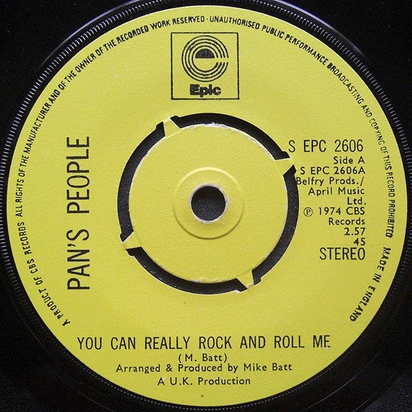 Pan's People : You Can Really Rock And Roll Me (7", Single, 4-P)