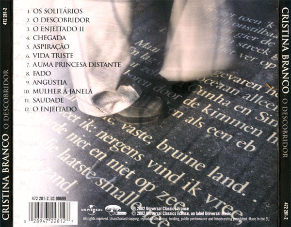Cristina Branco : O Descobridor (CD, Album)