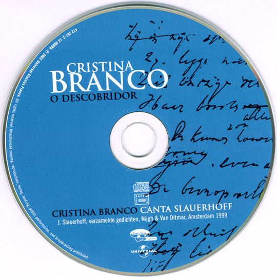 Cristina Branco : O Descobridor (CD, Album)