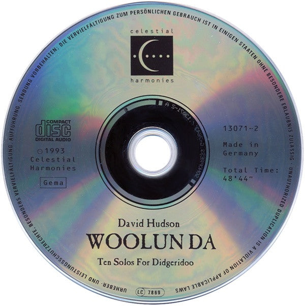 David Hudson : Woolunda (Ten Solos For Didgeridoo) (CD, Album)