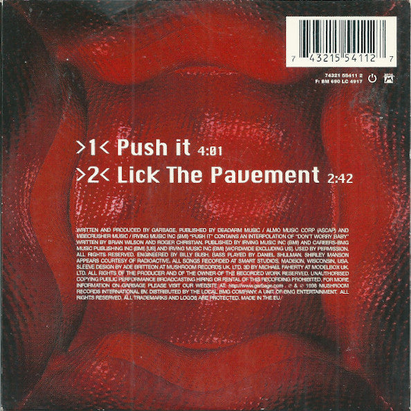 Garbage : Push It (CD, Single, Car)