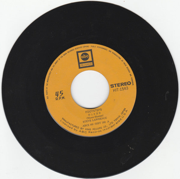 Steve Lawrence (2) : Footsteps (7", Single)