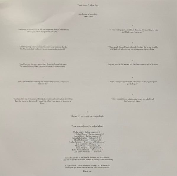 Jens Lekman : When I Said I Wanted To Be Your Dog (LP, Album, Ltd, RE, Gre)