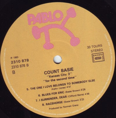 Count Basie / Kansas City 3 : For The Second Time (LP, Album)