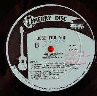 The Merrymen Featuring Emile Straker : Just For You (LP, Album)