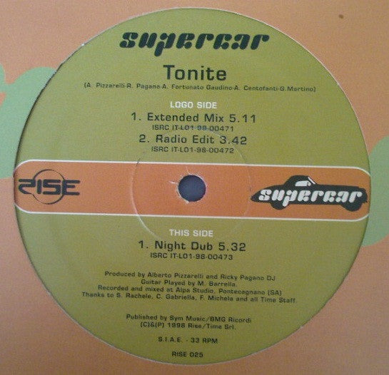 Supercar : Tonite (12")