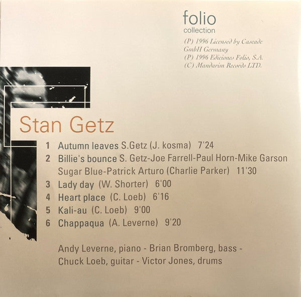 Stan Getz : The Jazz Masters - 100 Años De Swing (CD, Comp)