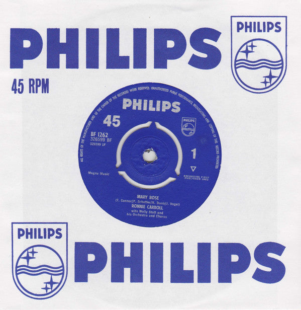 Ronnie Carroll With Wally Stott And His Orchestra And Chorus : Mary Rose (7", Single)