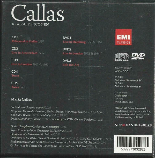 Maria Callas : Klassieke Iconen (5xCD + 3xDVD + Box, Comp, S/Edition)