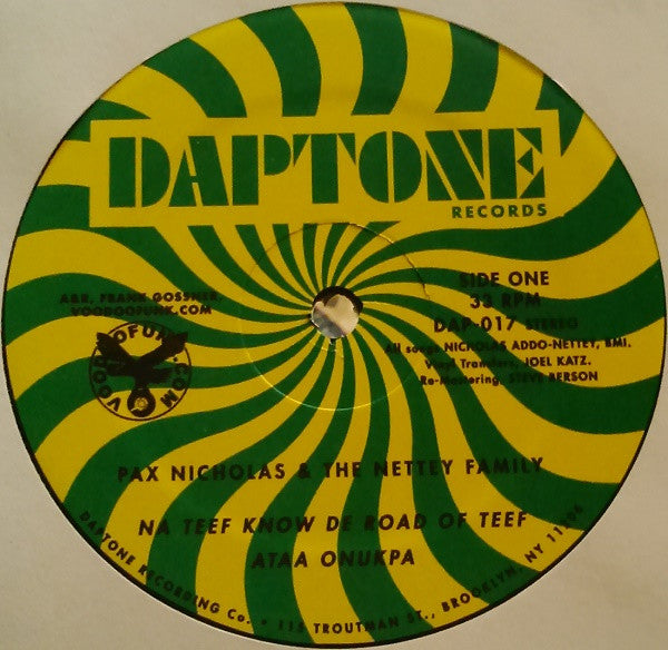 Pax Nicholas And The Nettey Family : Na Teef Know De Road Of Teef (LP, Album, RE, RM)