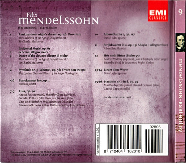 Felix Mendelssohn-Bartholdy : Felix Mendelssohn (CD, Comp, Boo)