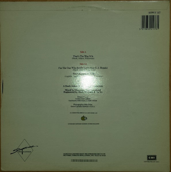 Mel & Kim : That's The Way It Is (12", Single)