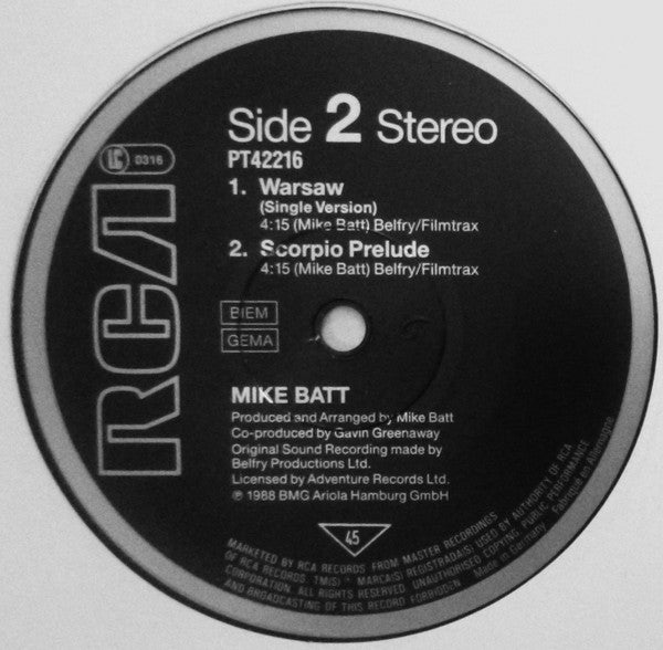 Mike Batt : Warsaw (12", Maxi)