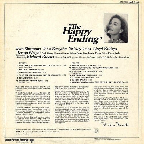 Michel Legrand : The Happy Ending (Original Motion Picture Score) (LP, Album, All)