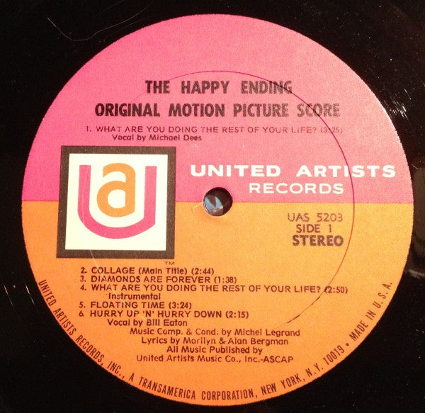 Michel Legrand : The Happy Ending (Original Motion Picture Score) (LP, Album, All)
